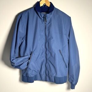 Vintage L.L. Bean 3-Season Jacket Men's M Blue Fleece Lined‎ Zip Front Preppy